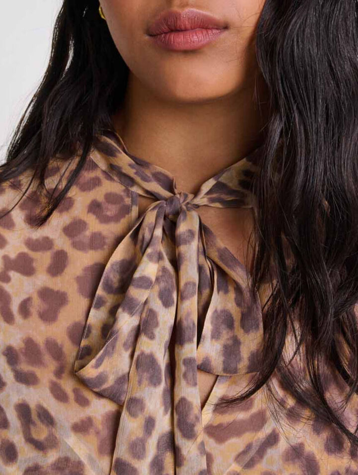 Leopard-print short dress