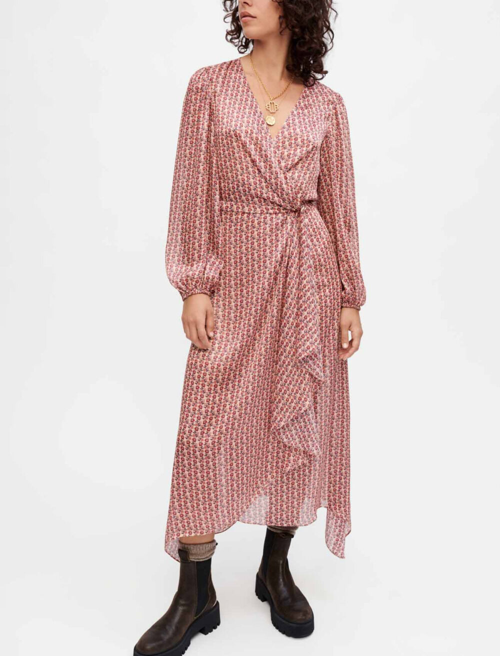 Maje long printed dress online