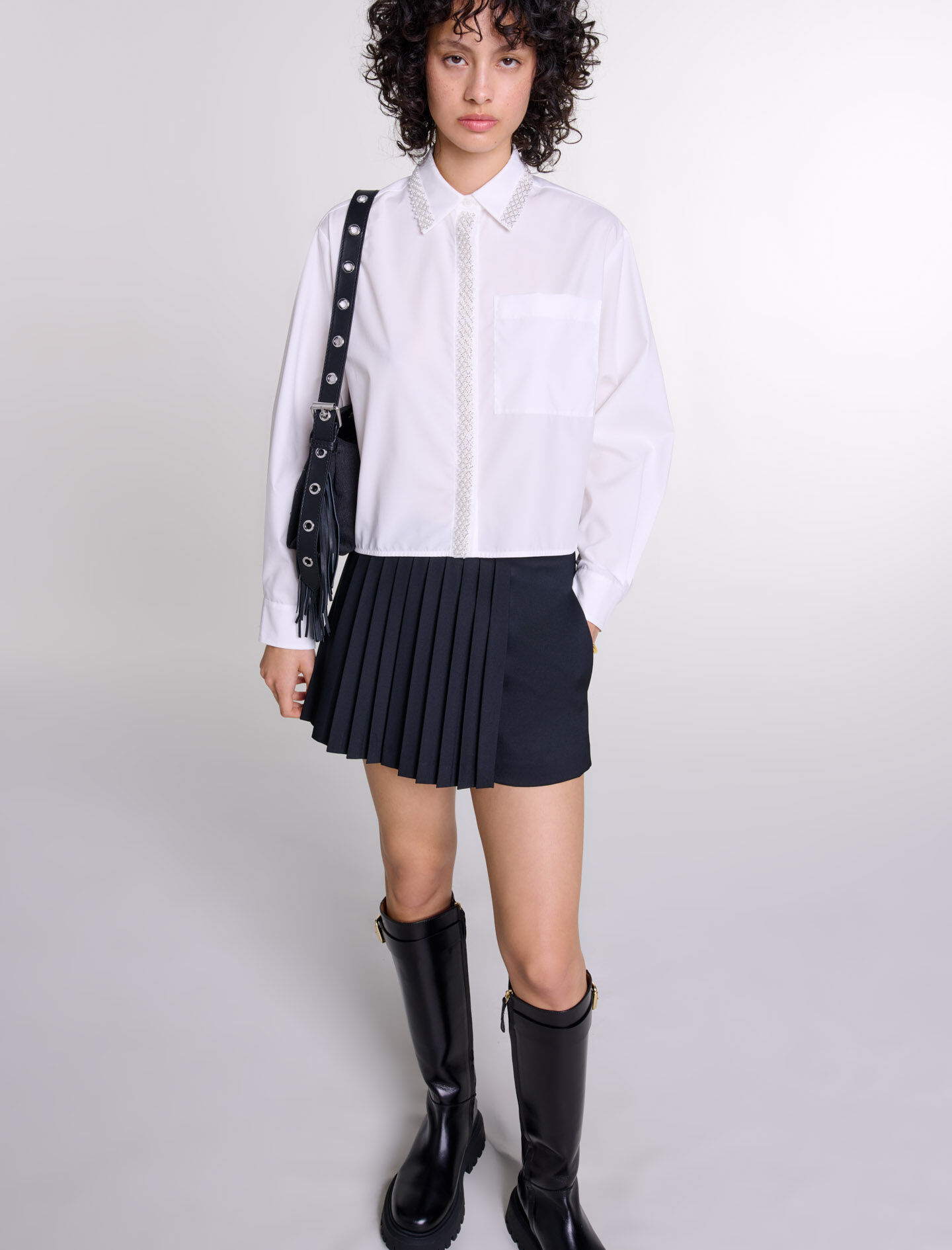 Short satin skirt - Mini skirts | Maje