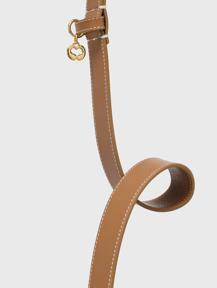 Leather belt with eyelets