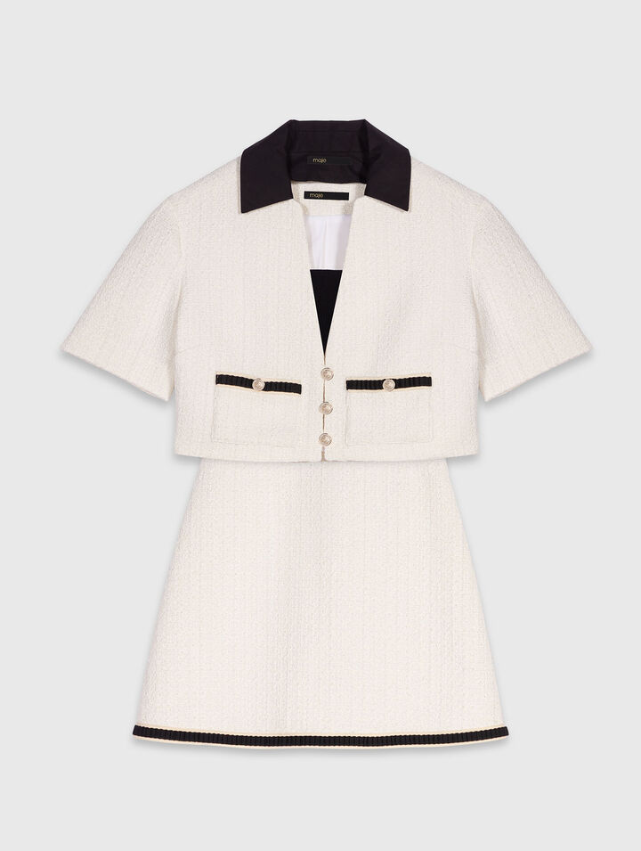 2-in-1 tweed dress