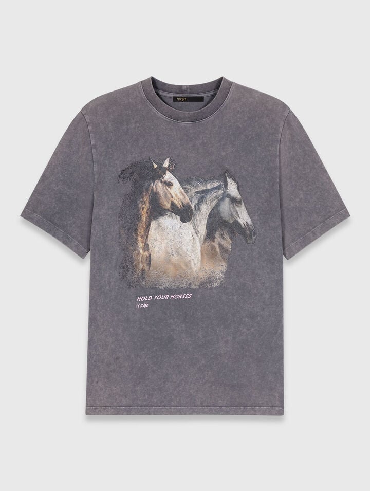 Horse print T-shirt
