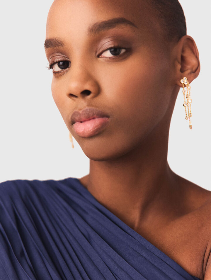 Gold-plated recycled brass earrings