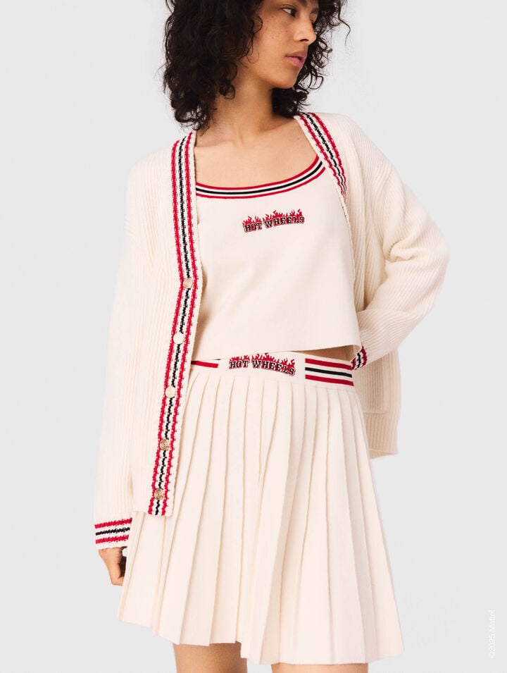 Embroidered longline cardigan