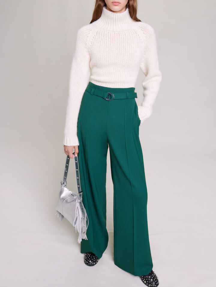 Wide-leg suit trousers