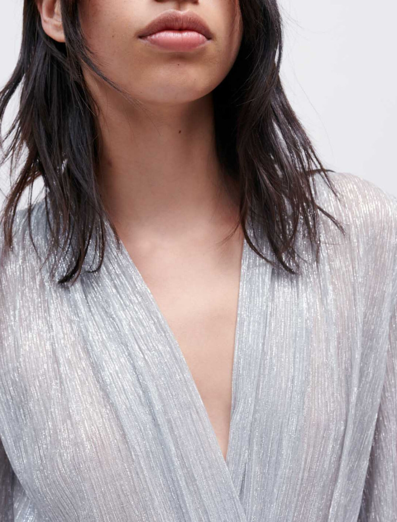 Draped lurex dress
