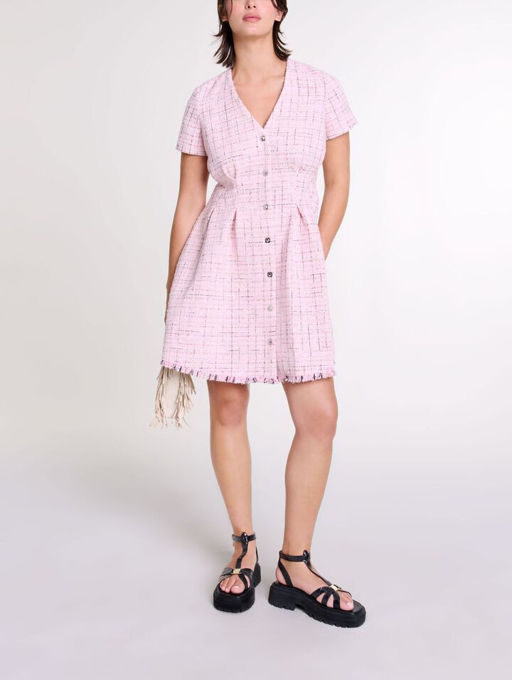 Tweed babydoll dress