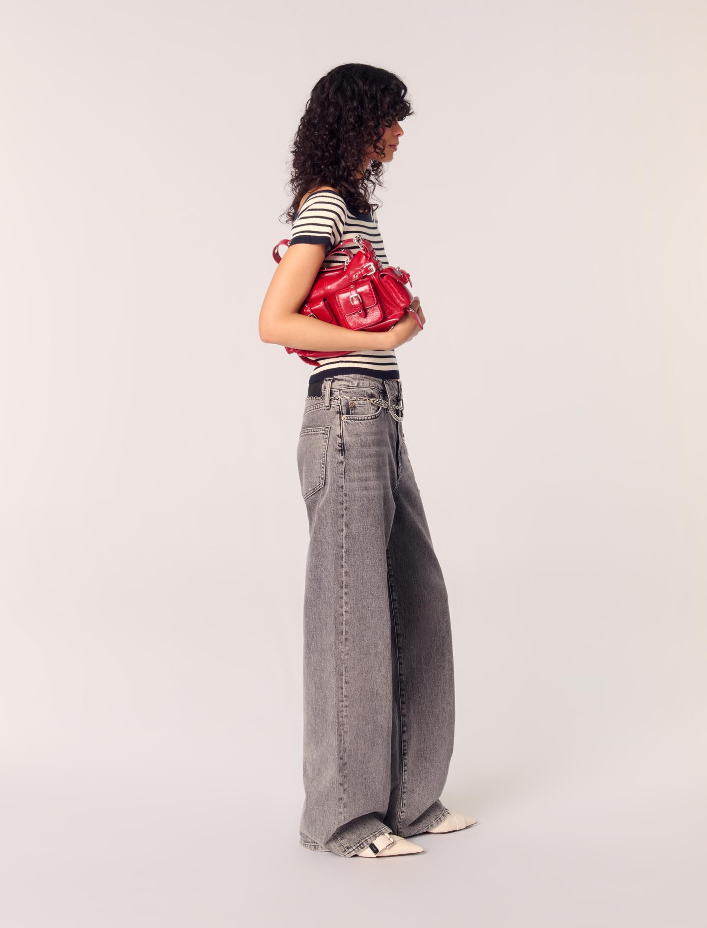 【PORTERNA】Hidle Belt Wide Jeans PORTERNA】Hidle Belt Wide Jeans
