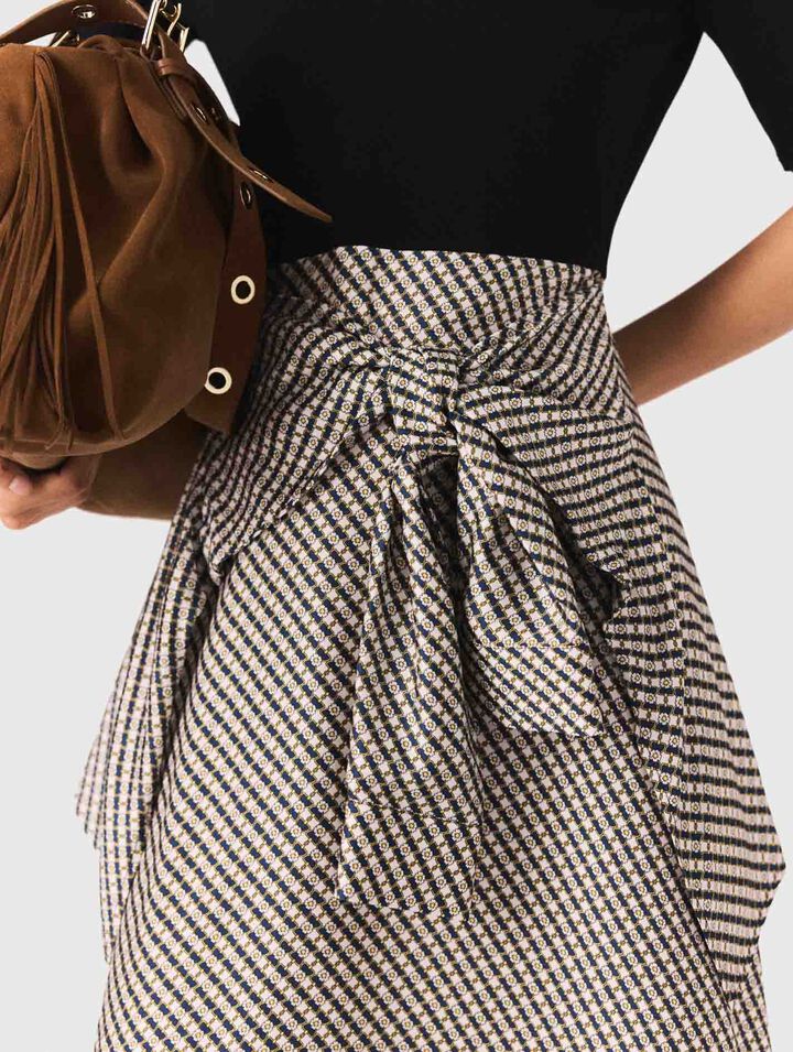 Printed two-tone dress