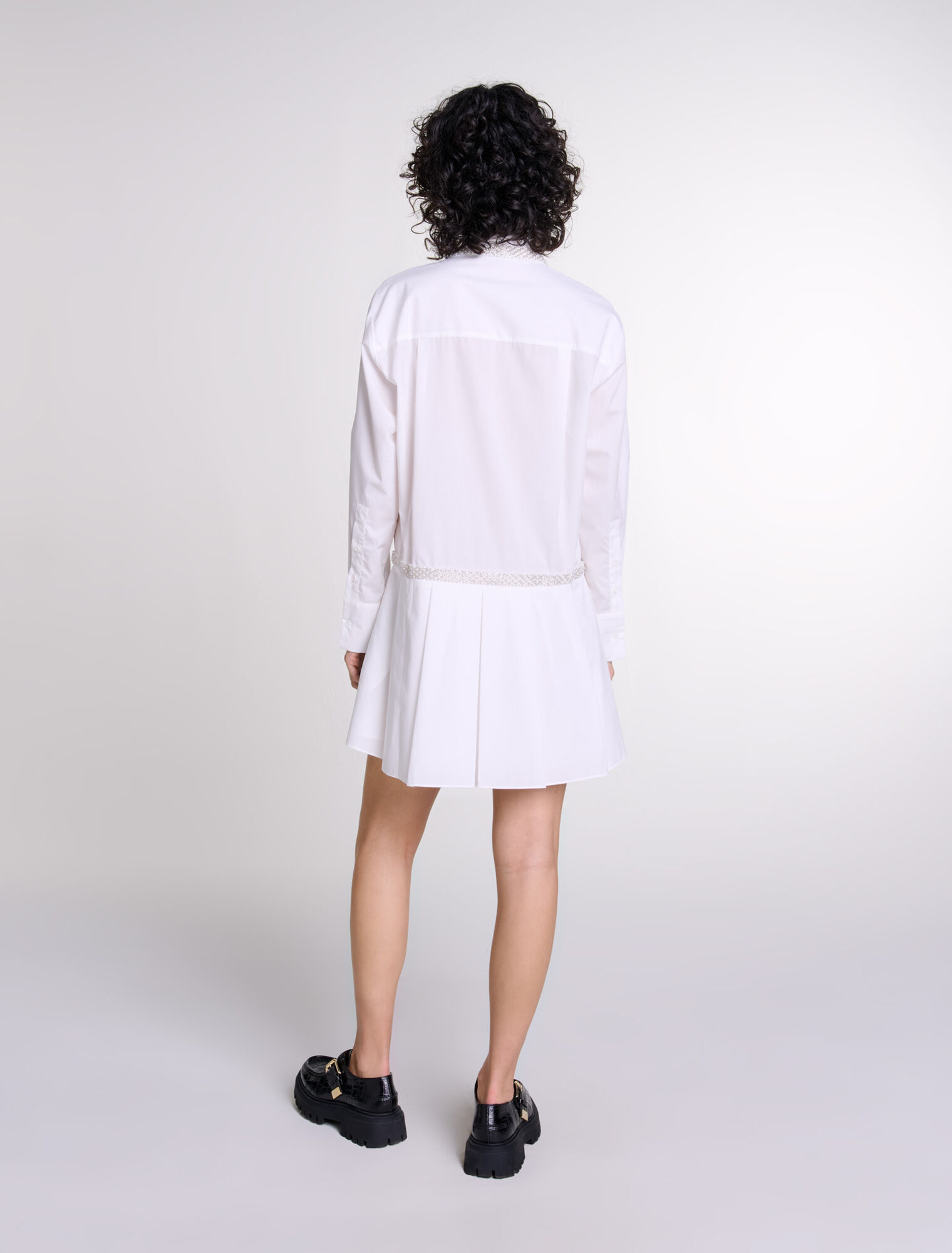 Beaded shirt dress