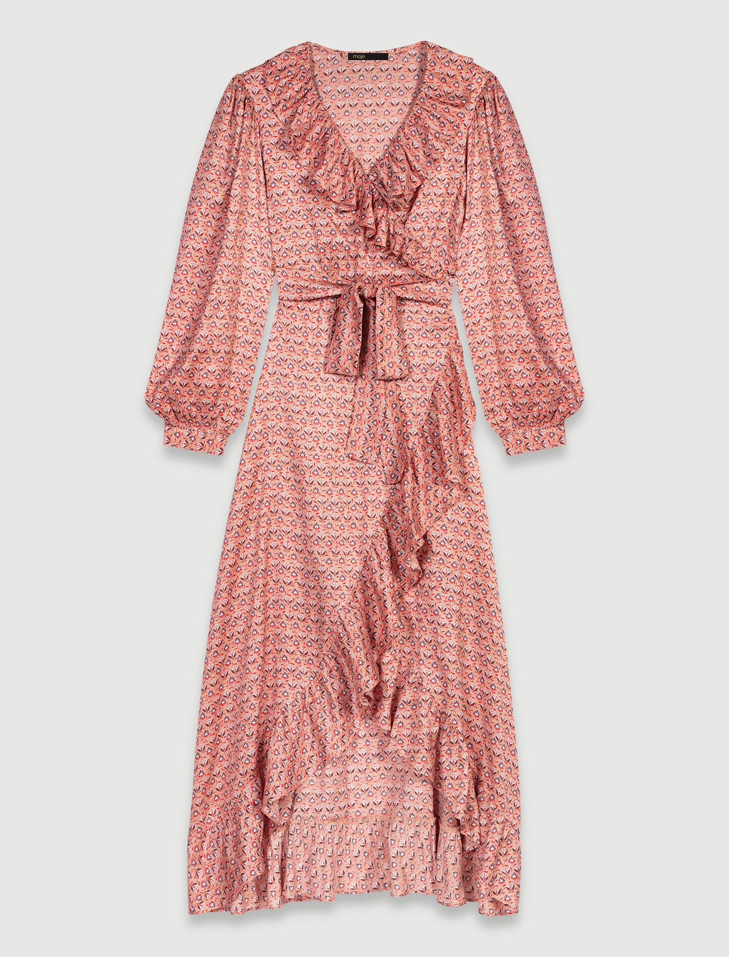 Ruffled maxi dress Dresses Maje