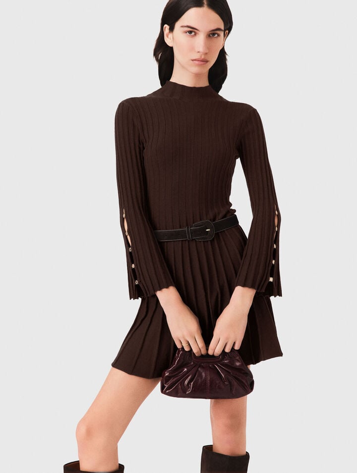 High-neck short skater dress