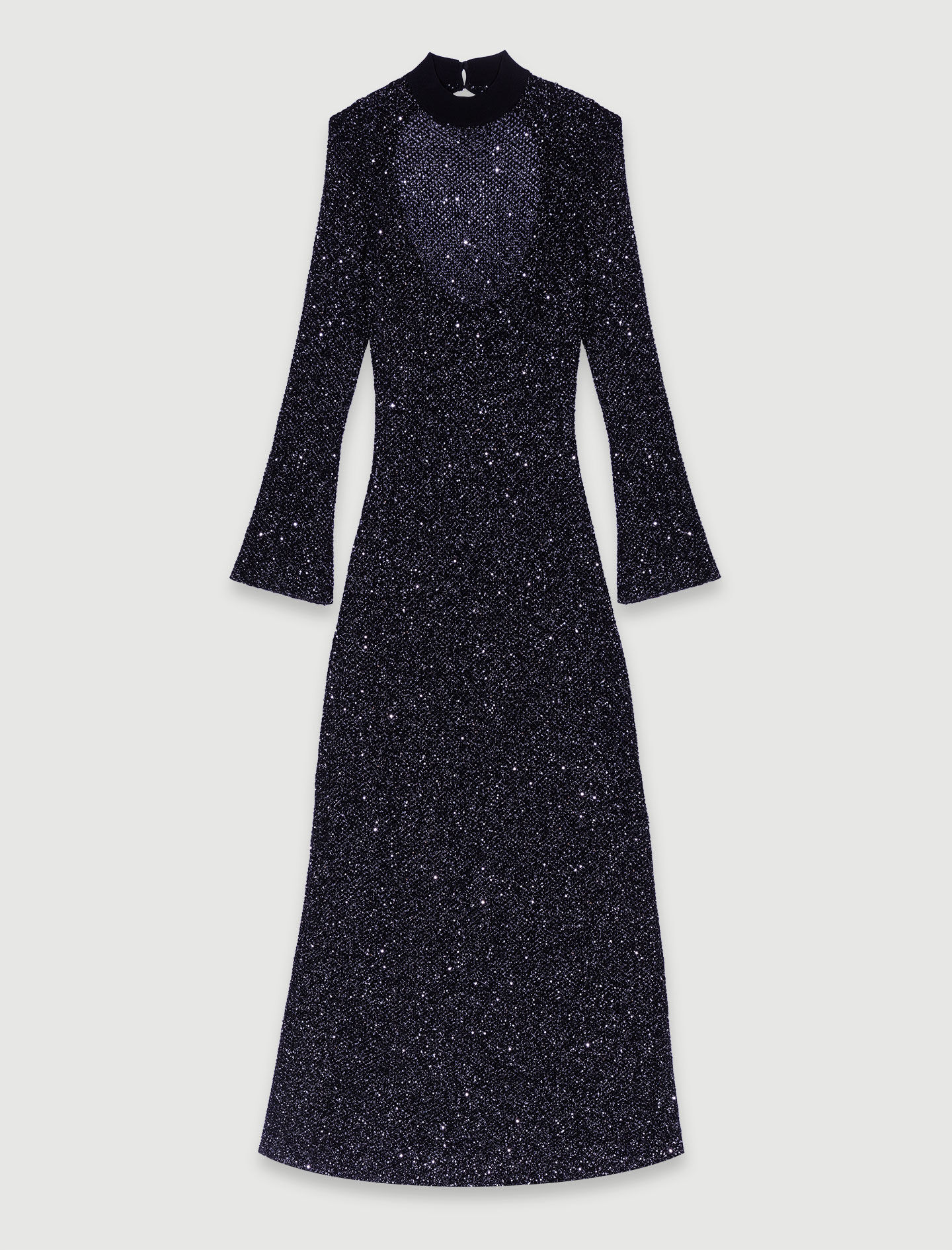 Shiny knit short dress - Offline_Dresses | Maje