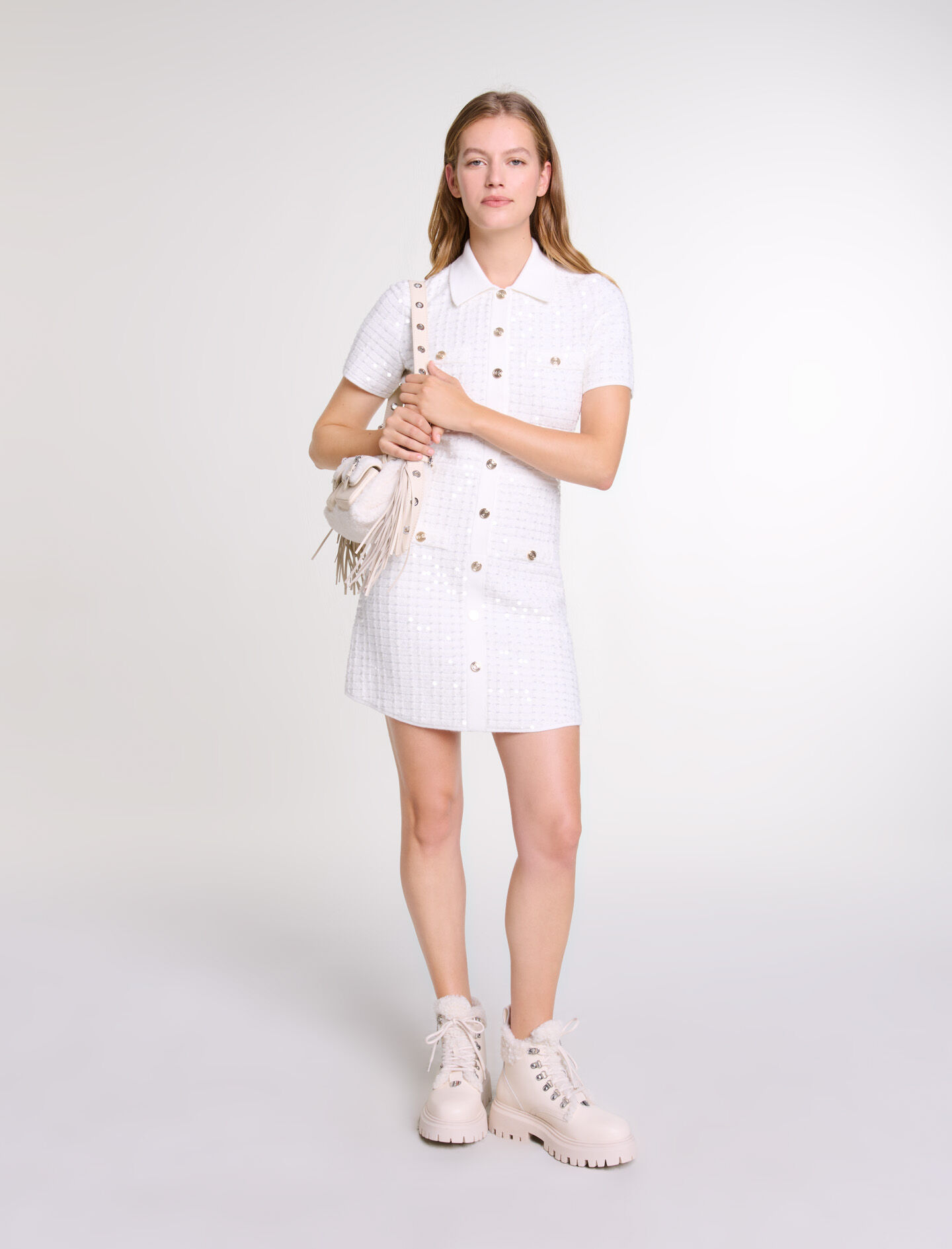 Women s White dresses The Latest Styles Maje