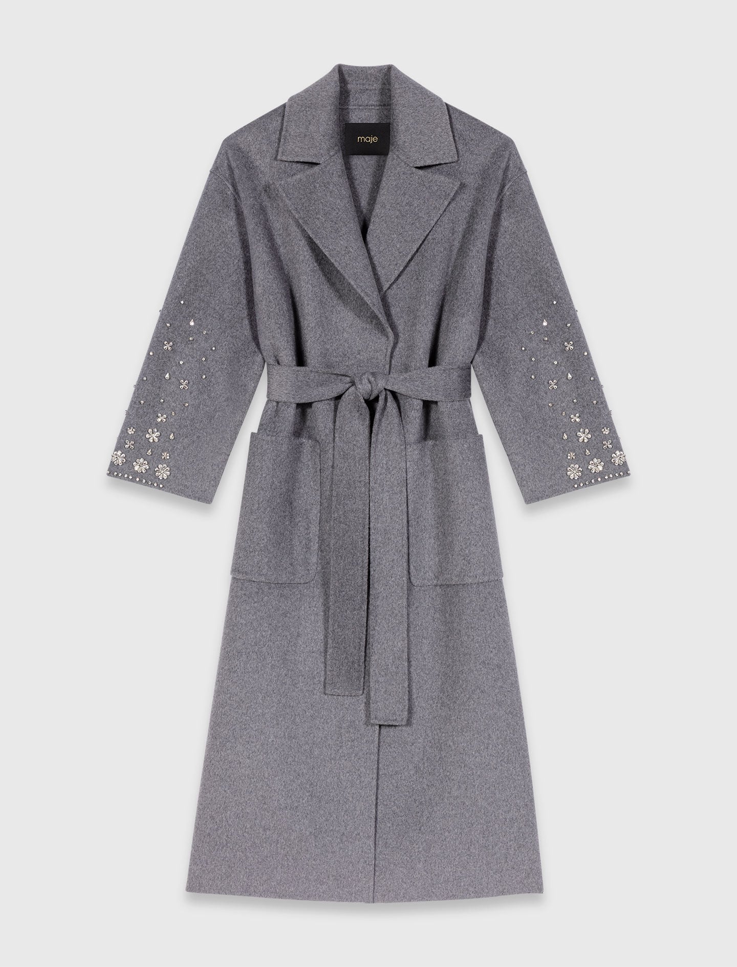 Long double-faced rhinestone coat 7