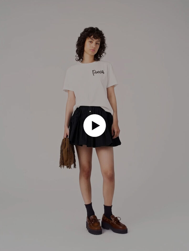 T-shirt with embroidered Paris logo