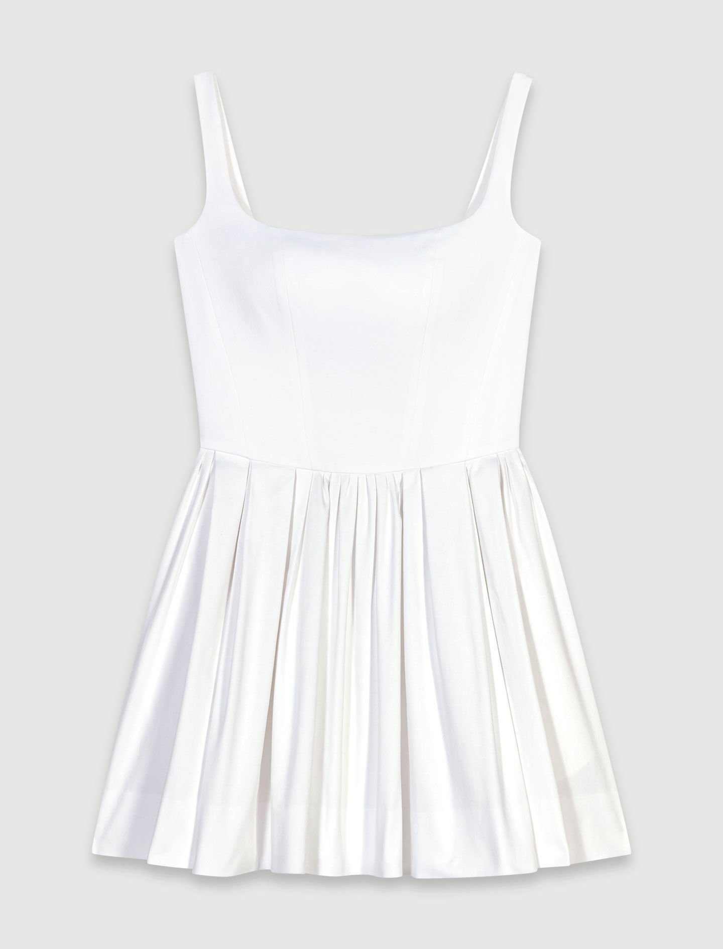 MYNE SHORT TRENCHI/WHITE なぐもふうか Short tweed dress White for Women | Maje