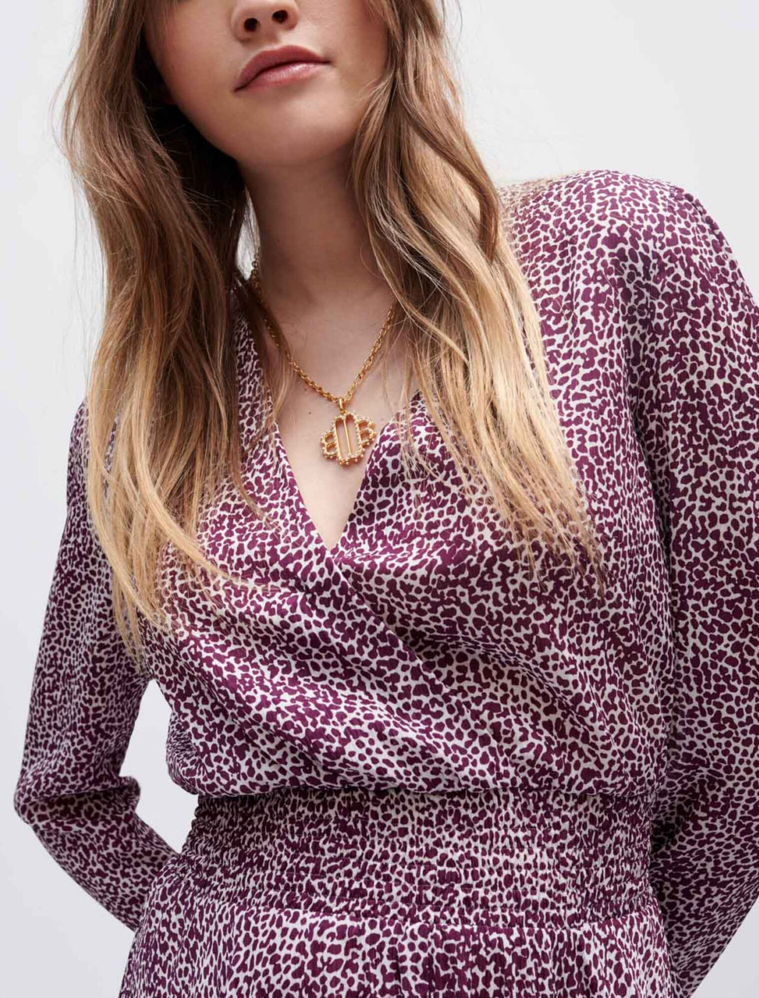 Leopard print asymmetrical dress