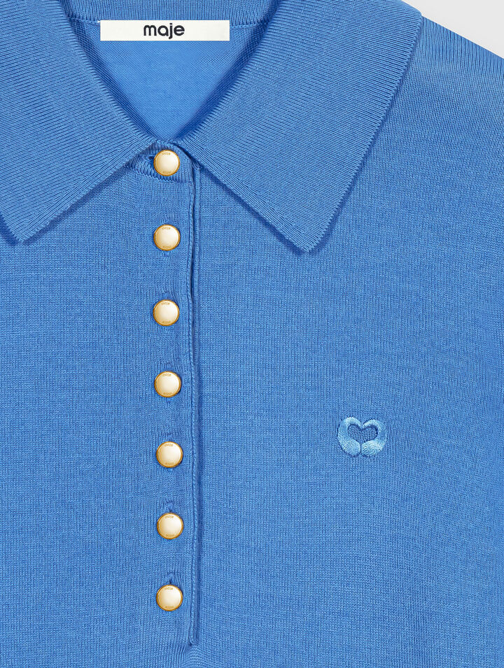 Polo collar jumper