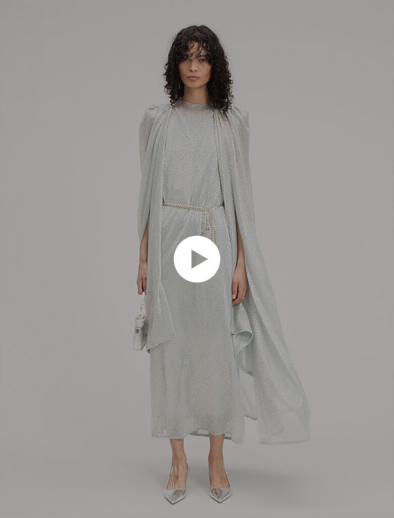 Lurex cape maxi dress - Maxi dresses | Maje Lurex cape maxi dress - Maxi dresses | Maje