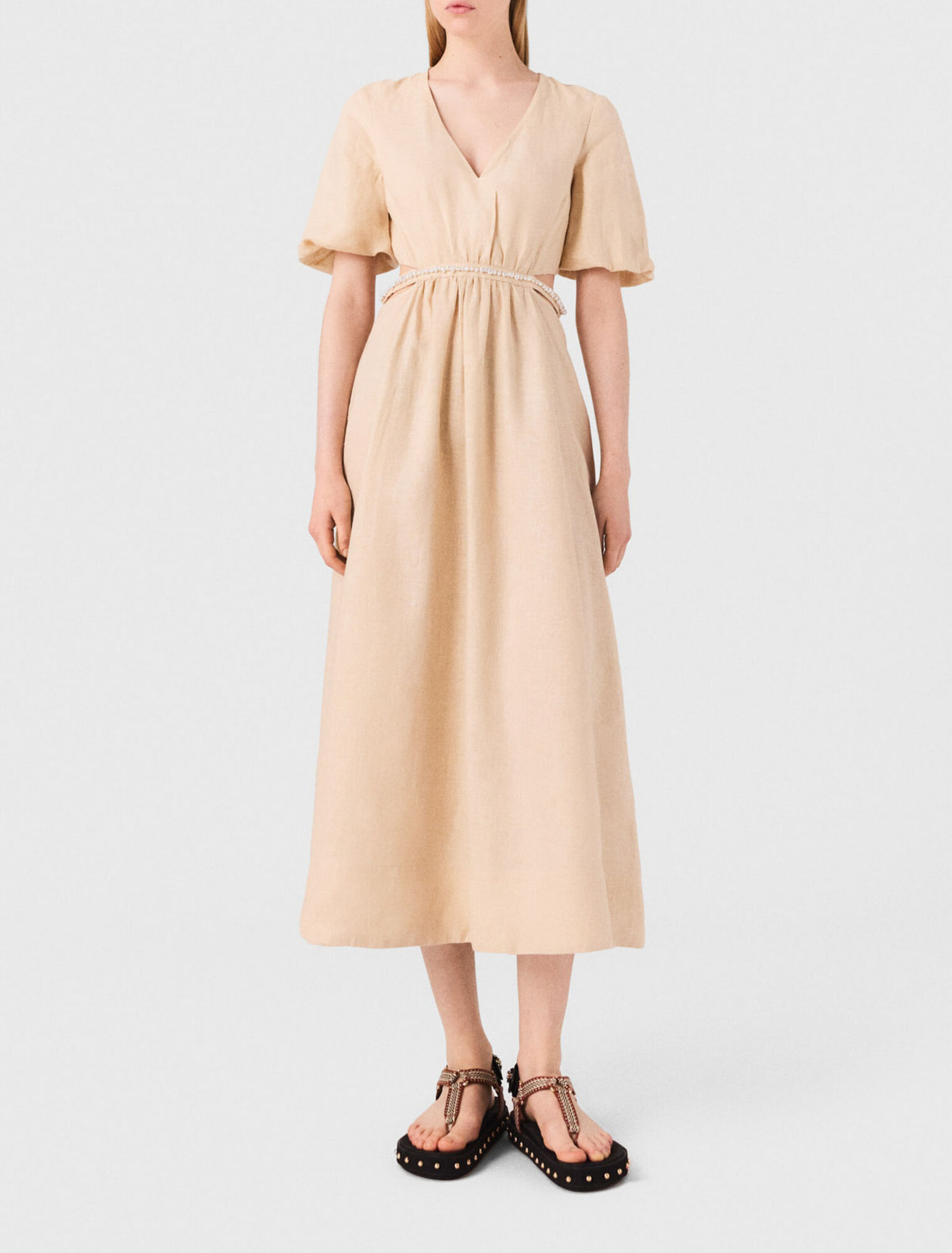 Linen maxi dress