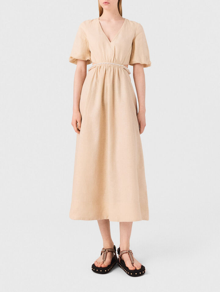 Linen maxi dress
