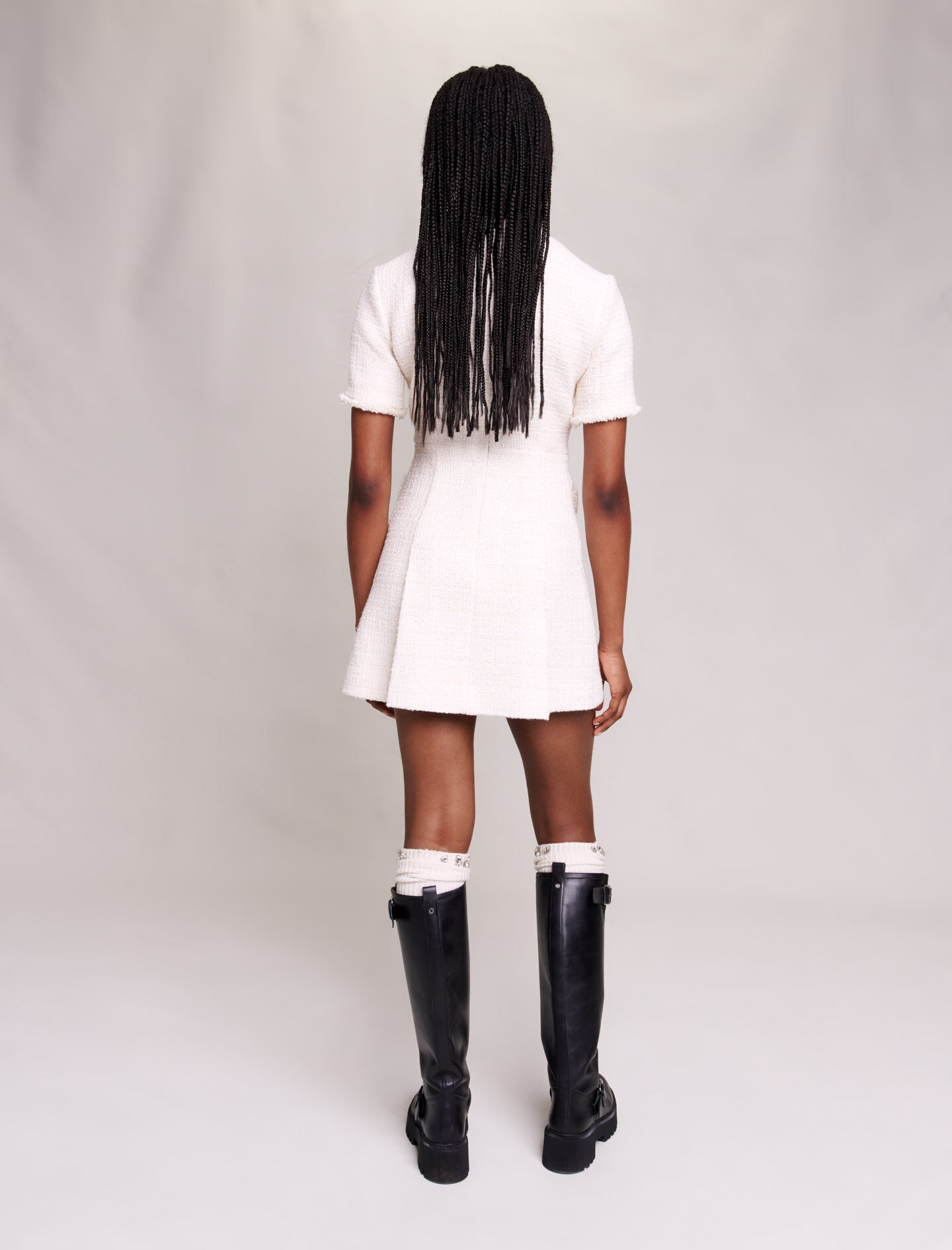 Short tweed dress - Offline_Dresses | Maje