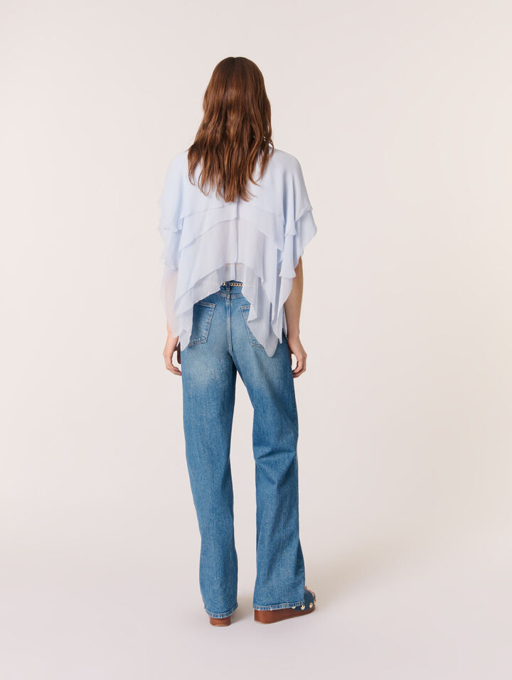 Ruffled chiffon top