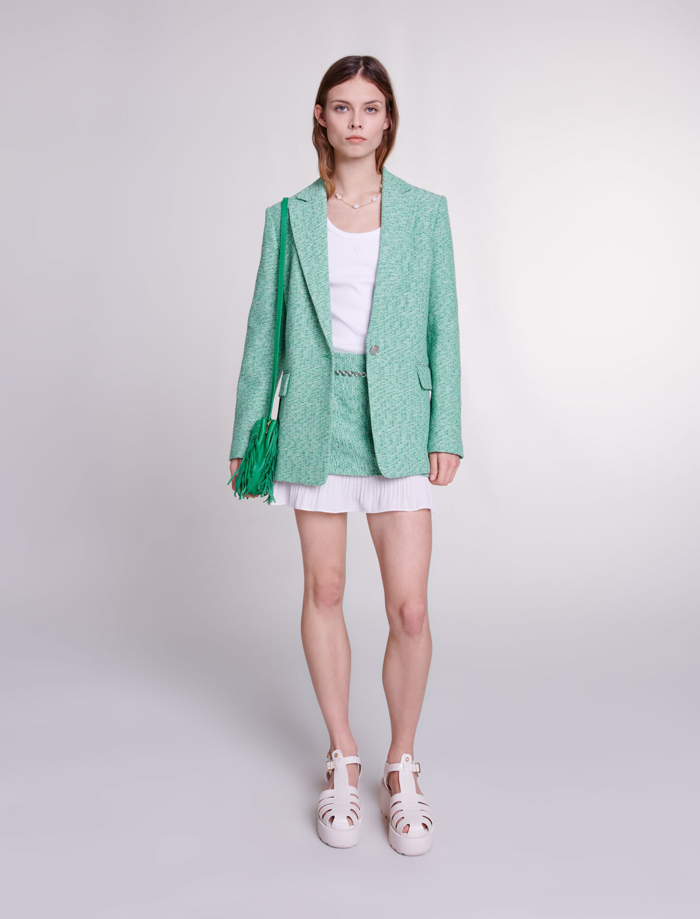 Maje tweed jacket store
