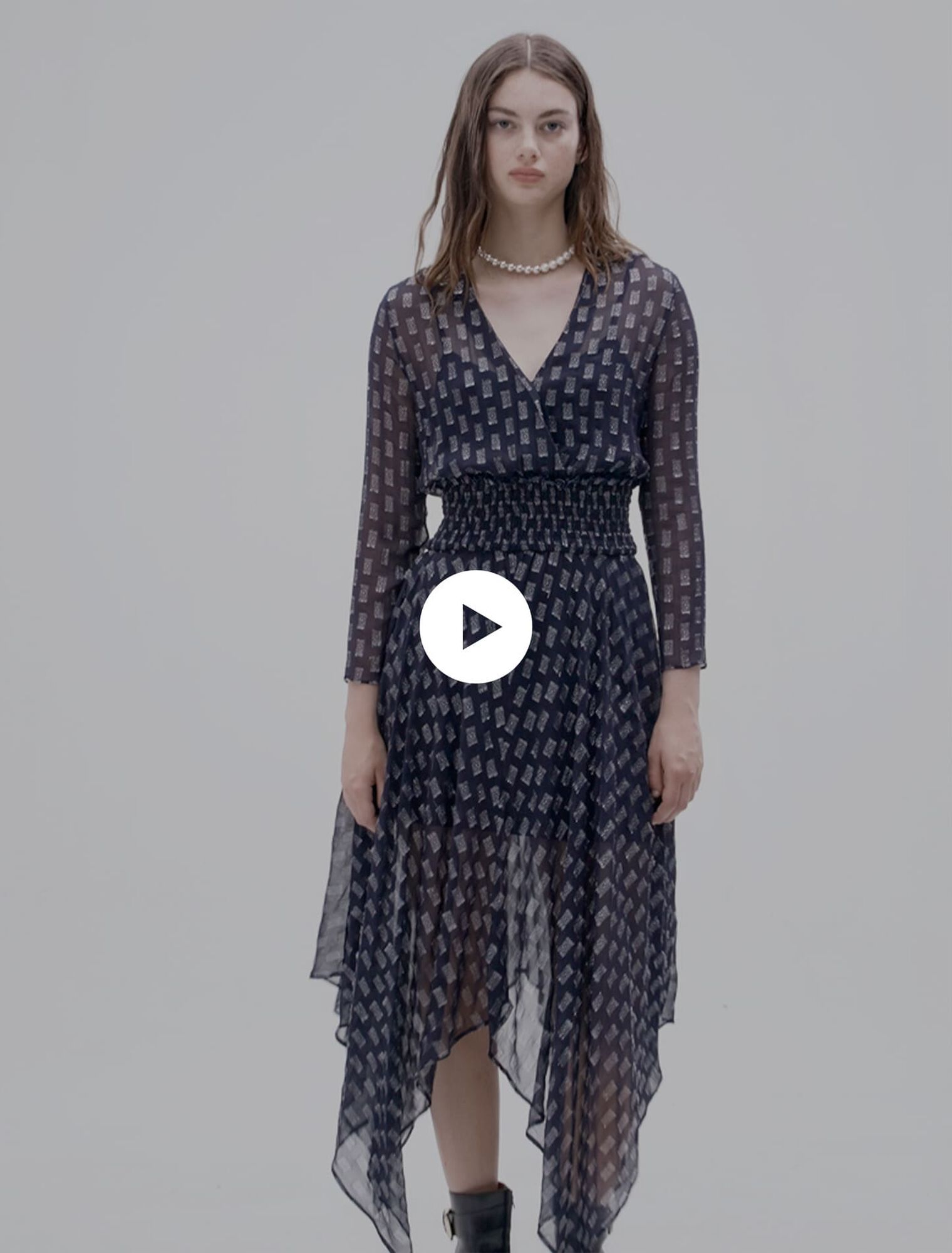 Asymmetrical floral maxi dress