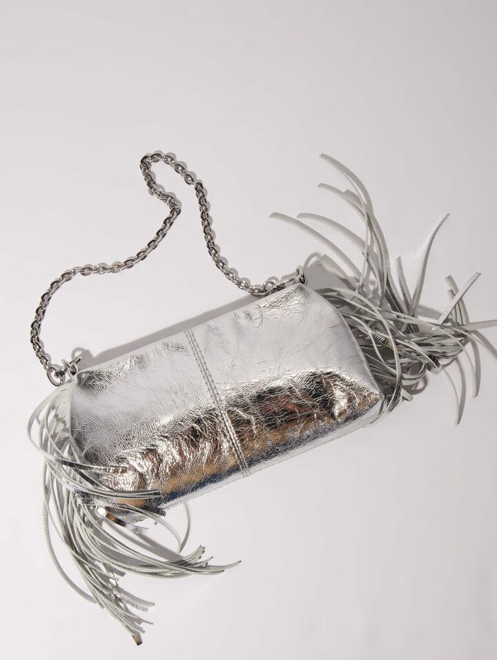 Miss M leather clutch bag