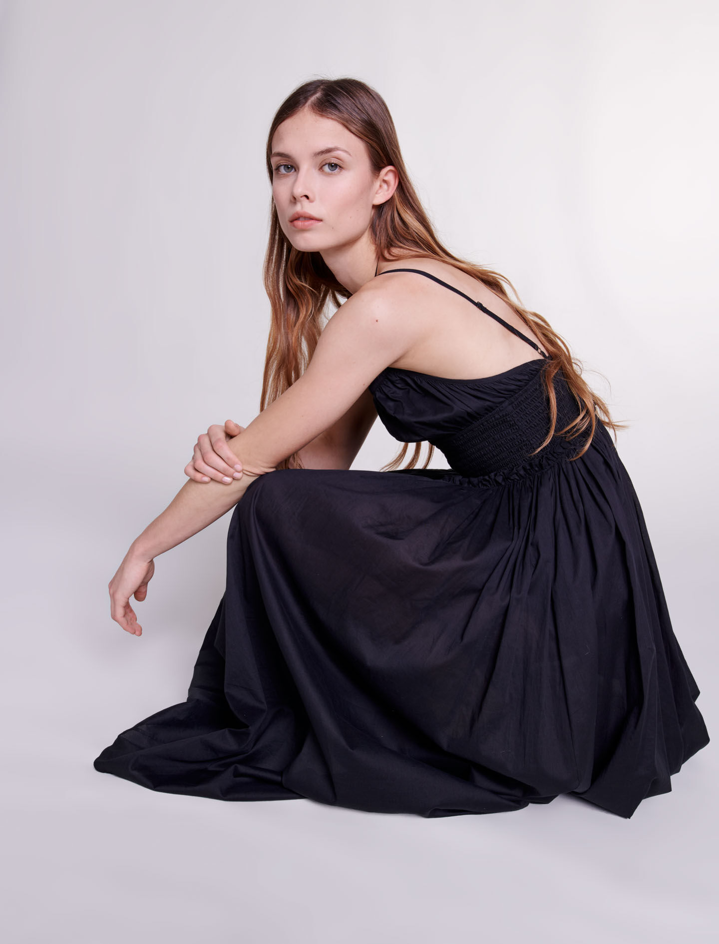Dress with beaded ties Dresses Maje