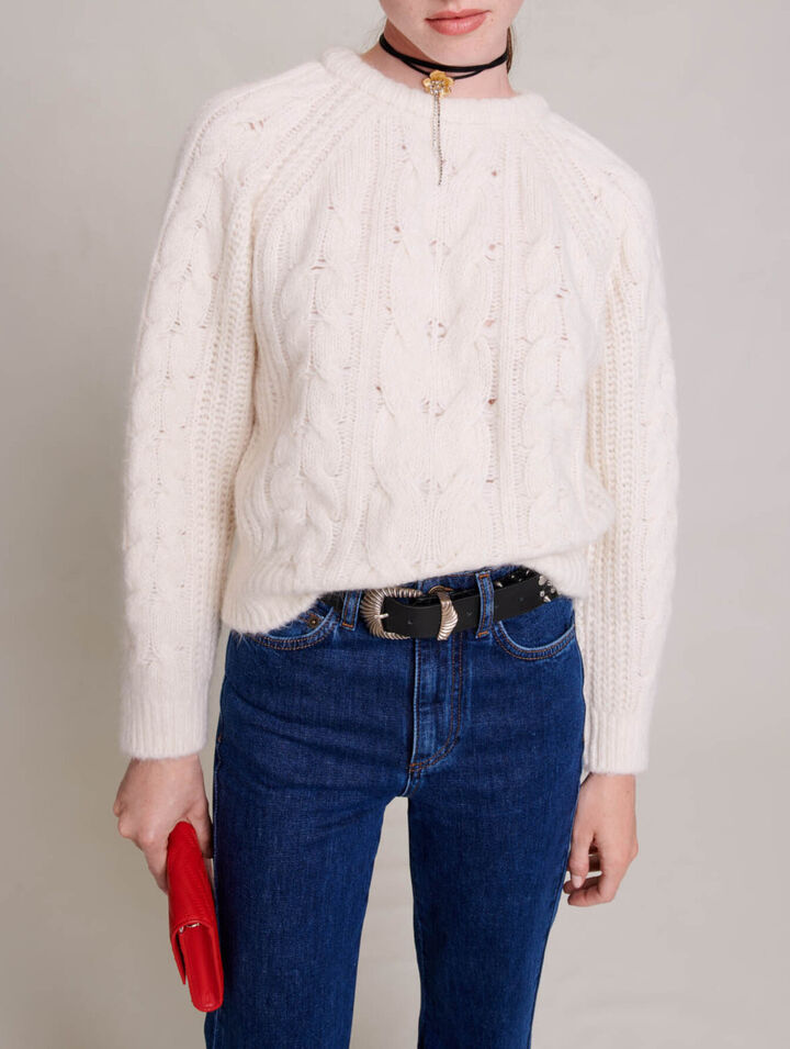 Cable knit jumper