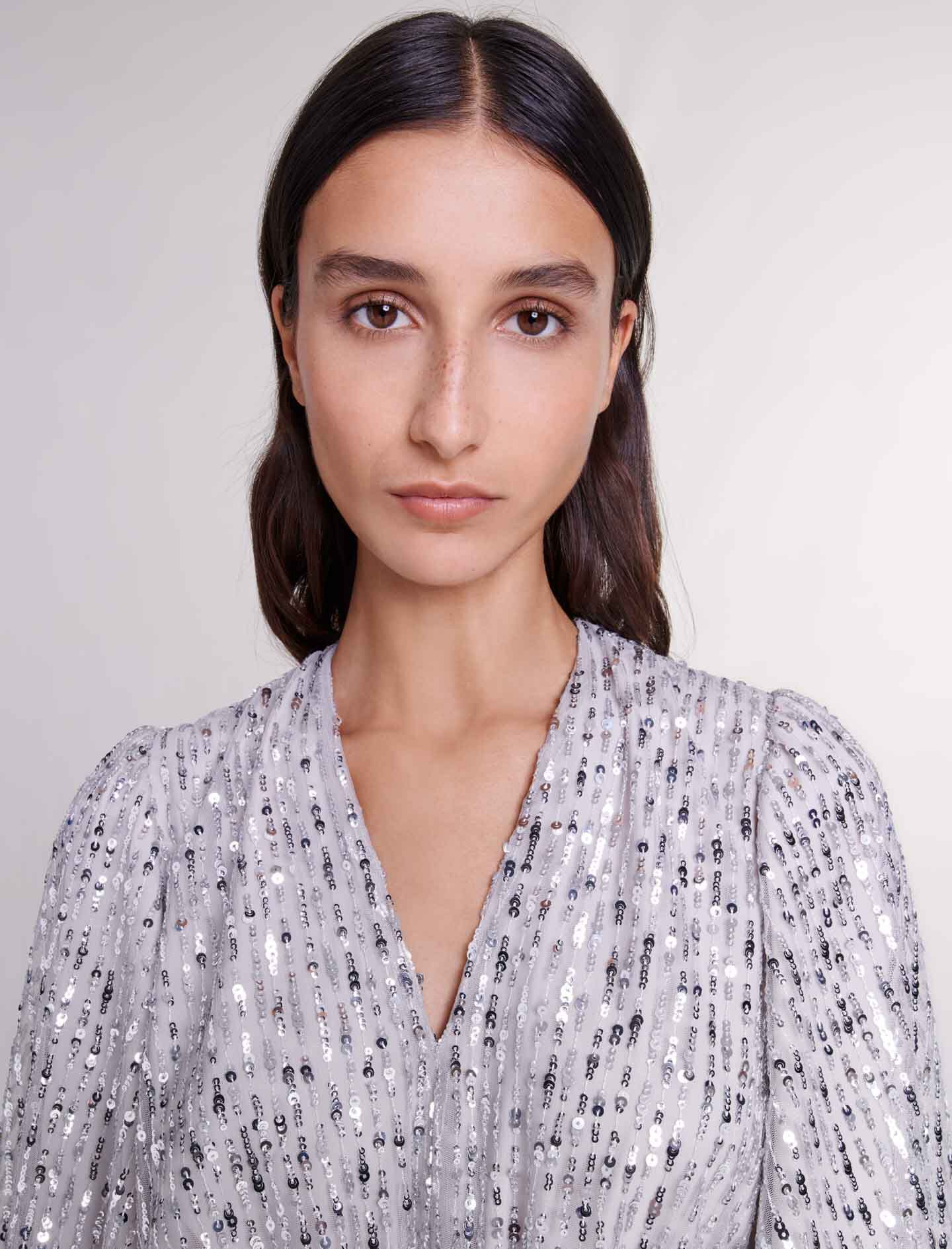 Maje silver dress best sale