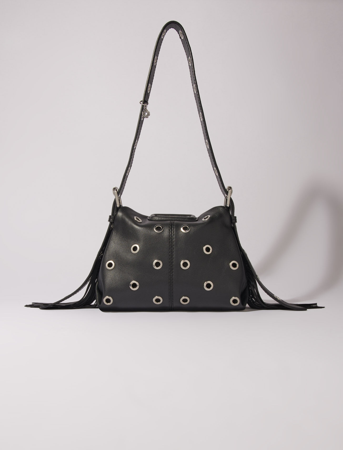 Miss M Mini eyelet leather bag Miss M Mini Maje