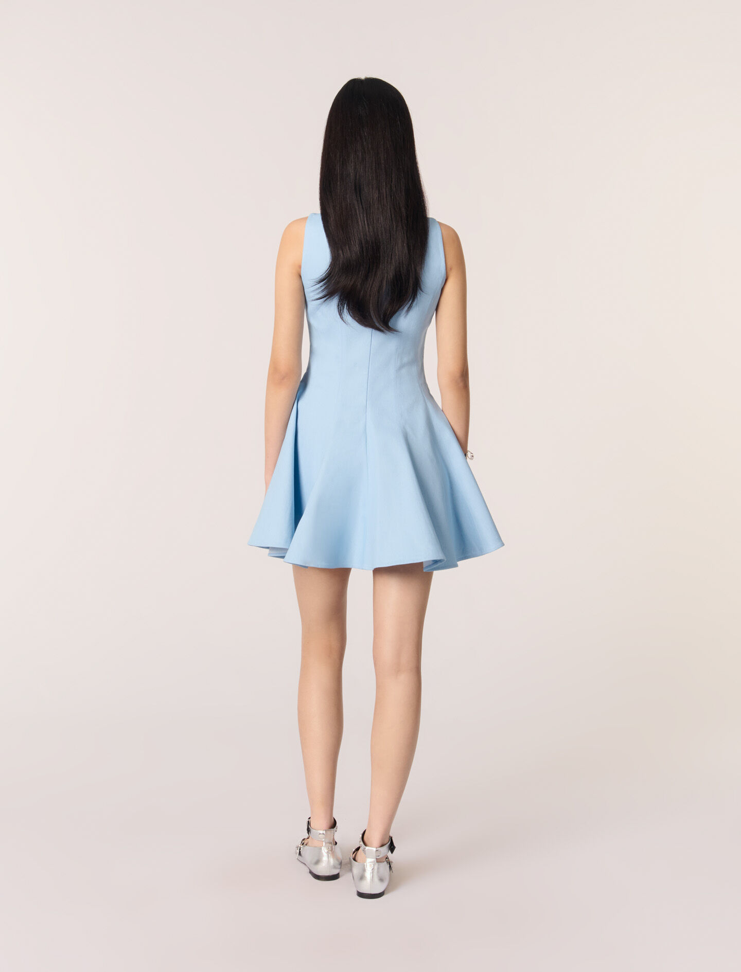 Short flared cotton dress - Short dresses | Maje