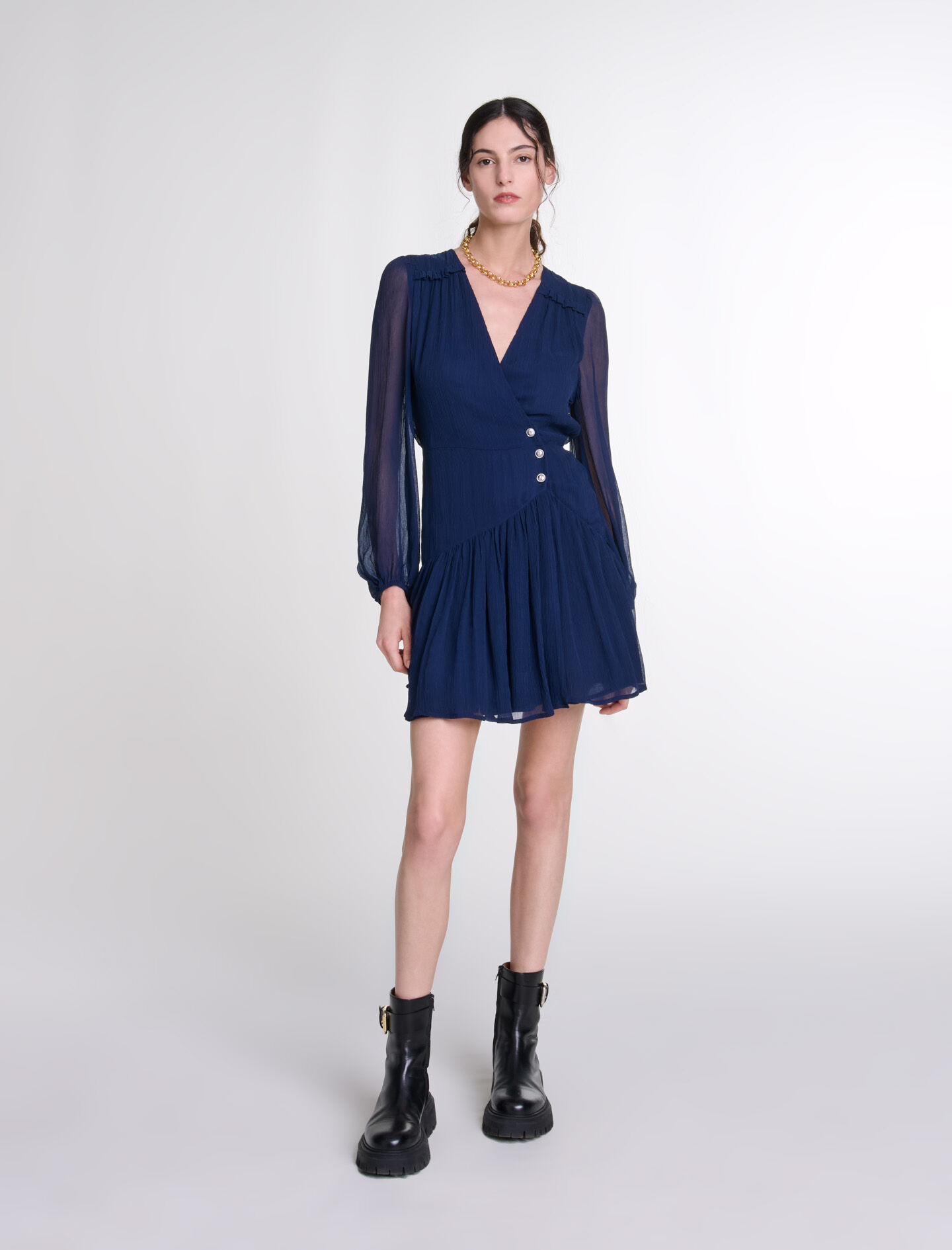 Short ruffled dress Short dresses Maje