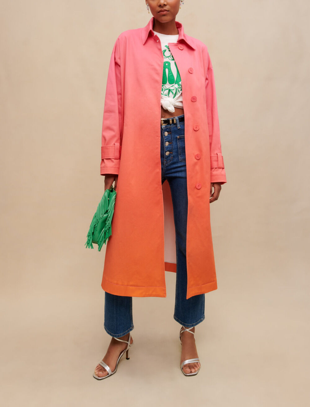 Maje pink coat clearance