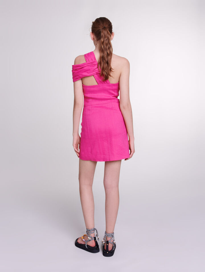 Asymmetrical linen dress