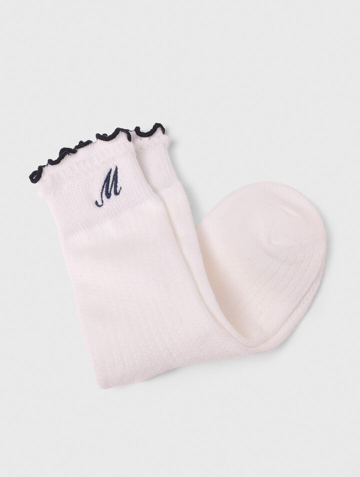 Cotton pointelle socks