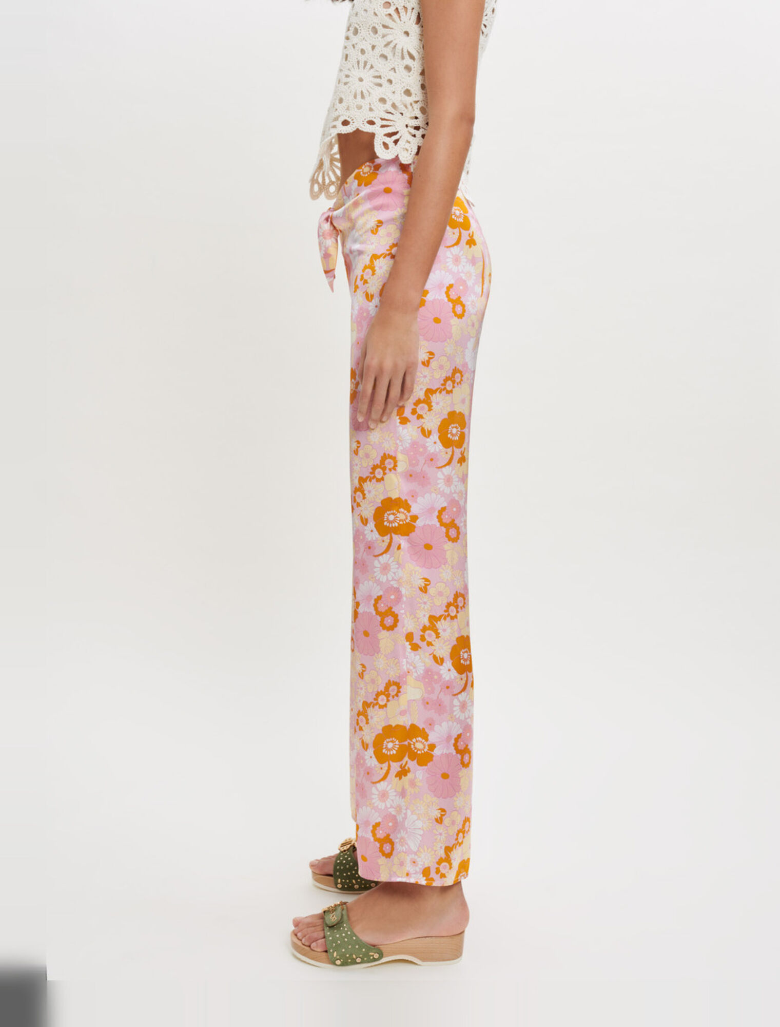 Fluid Flower Power print pants