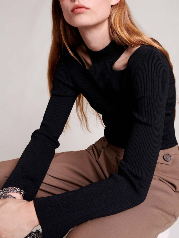 Cutaway knit jumper