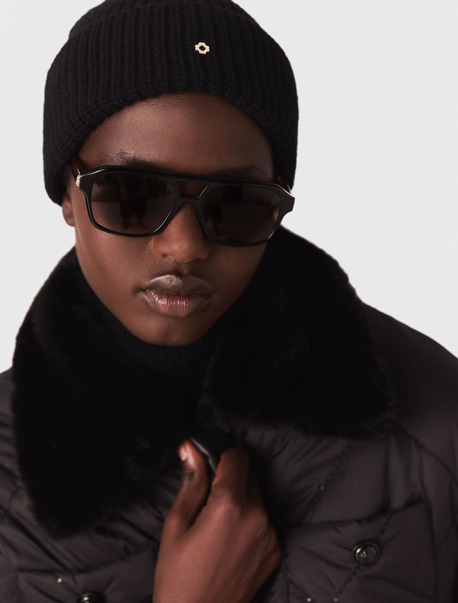 Wool and cashmere hat