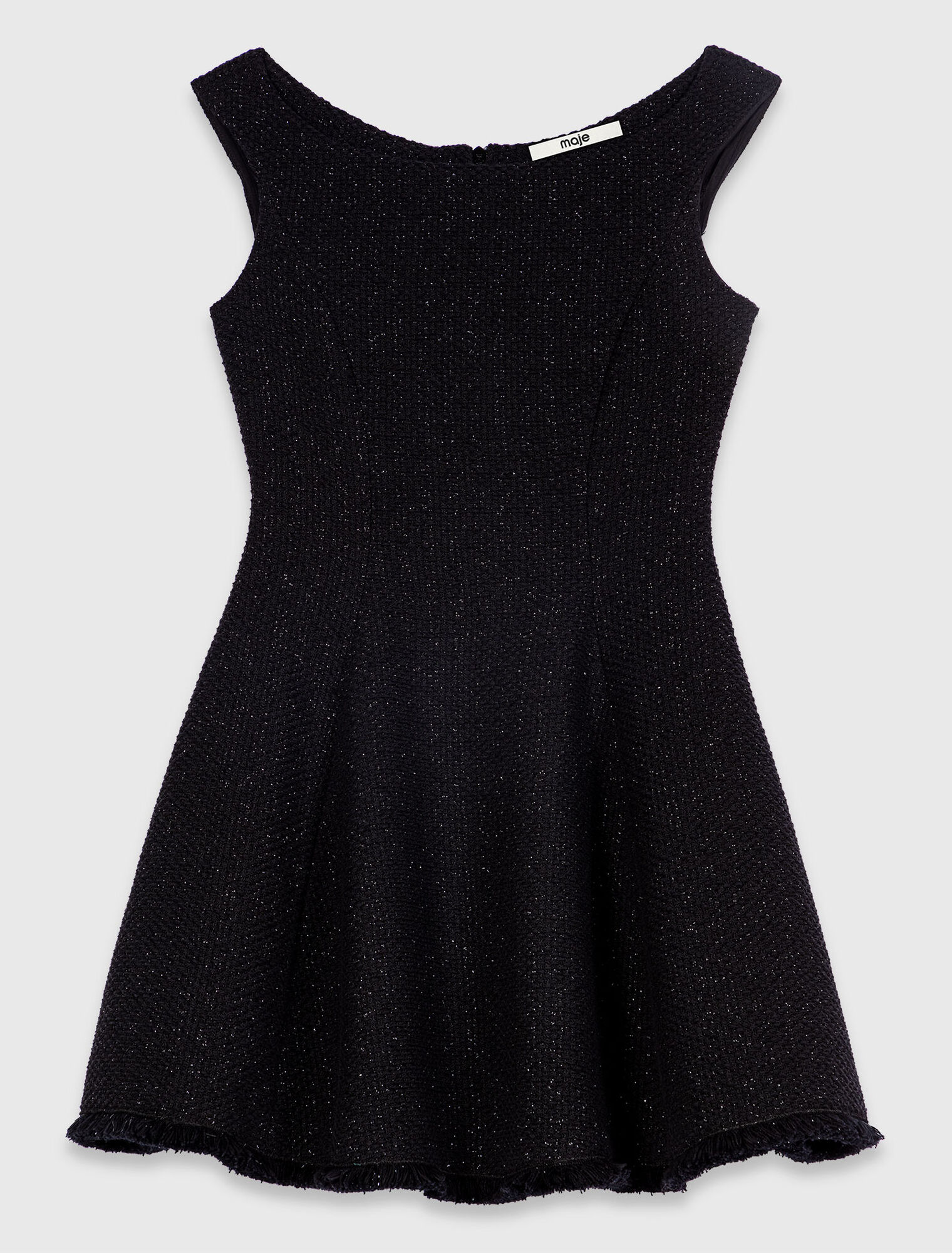 Short fringed tweed dress