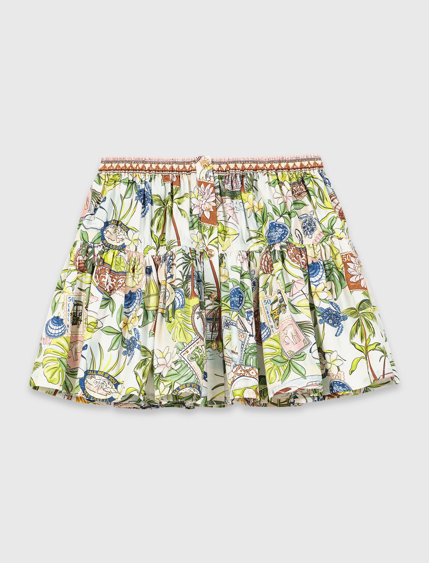 Printed ruffled skirt 5