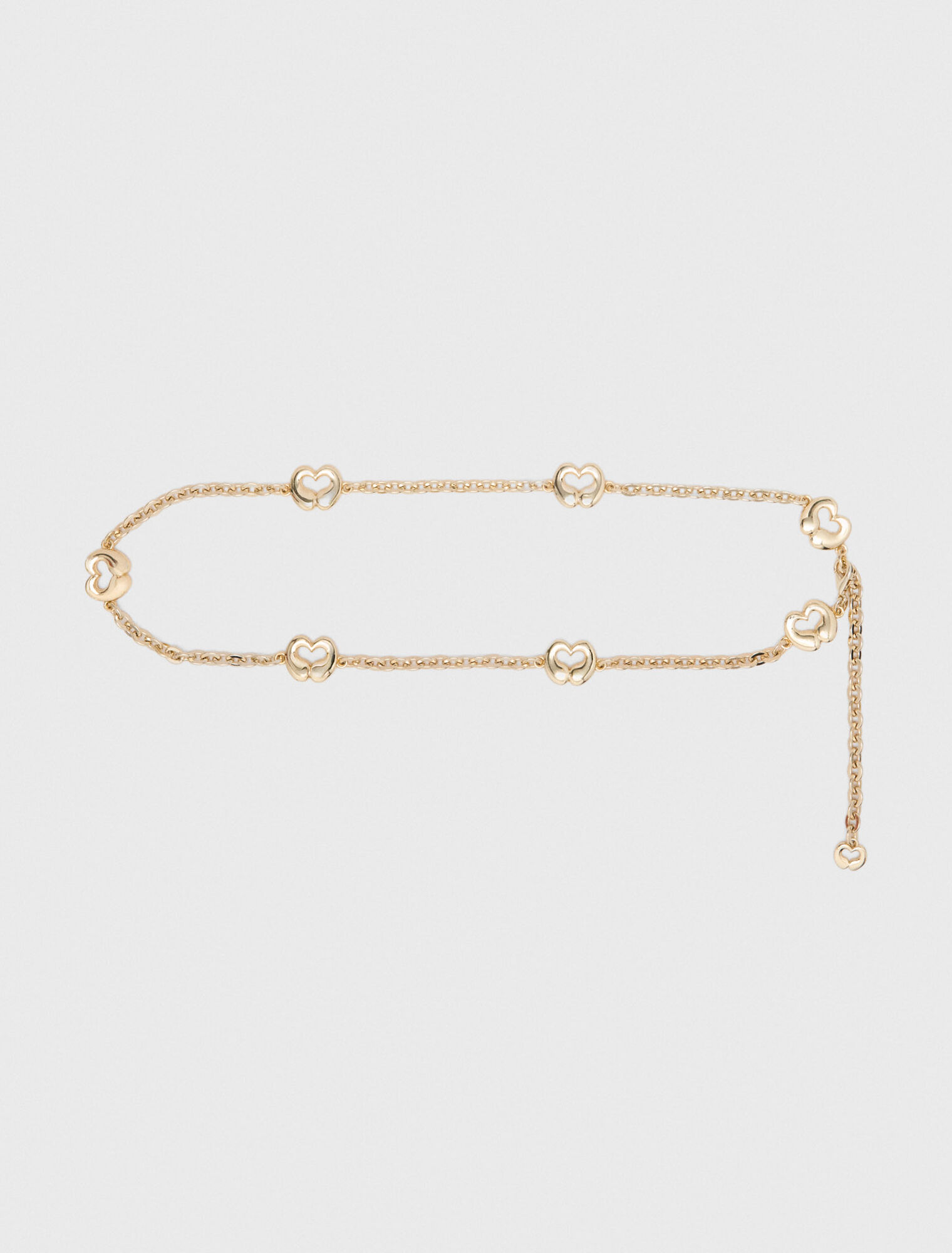 Chain belt with logo details