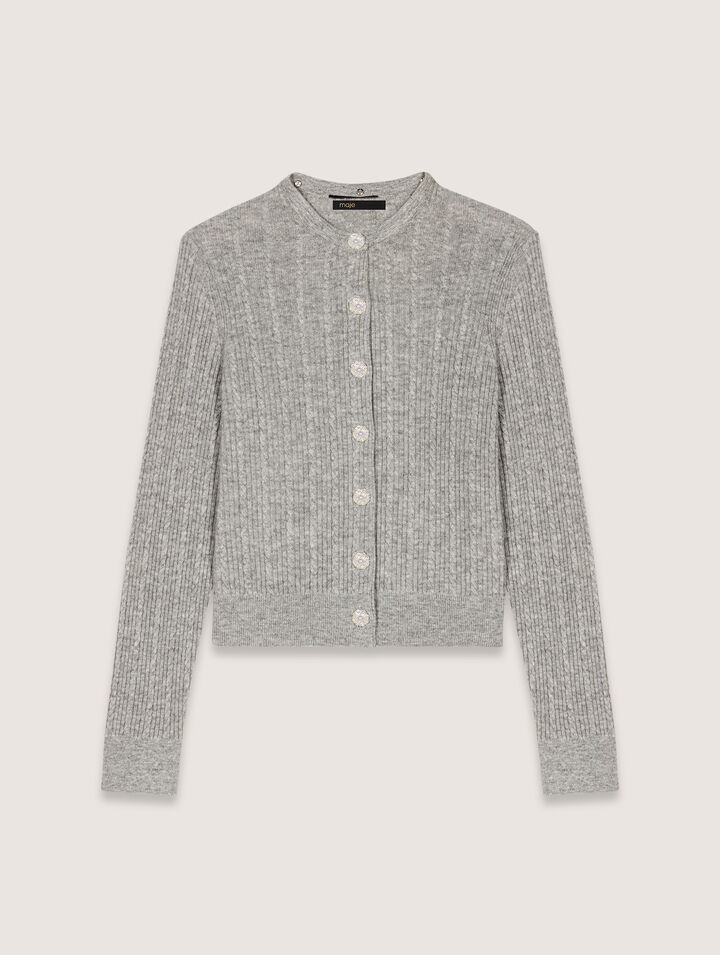Cardigan with removable collar