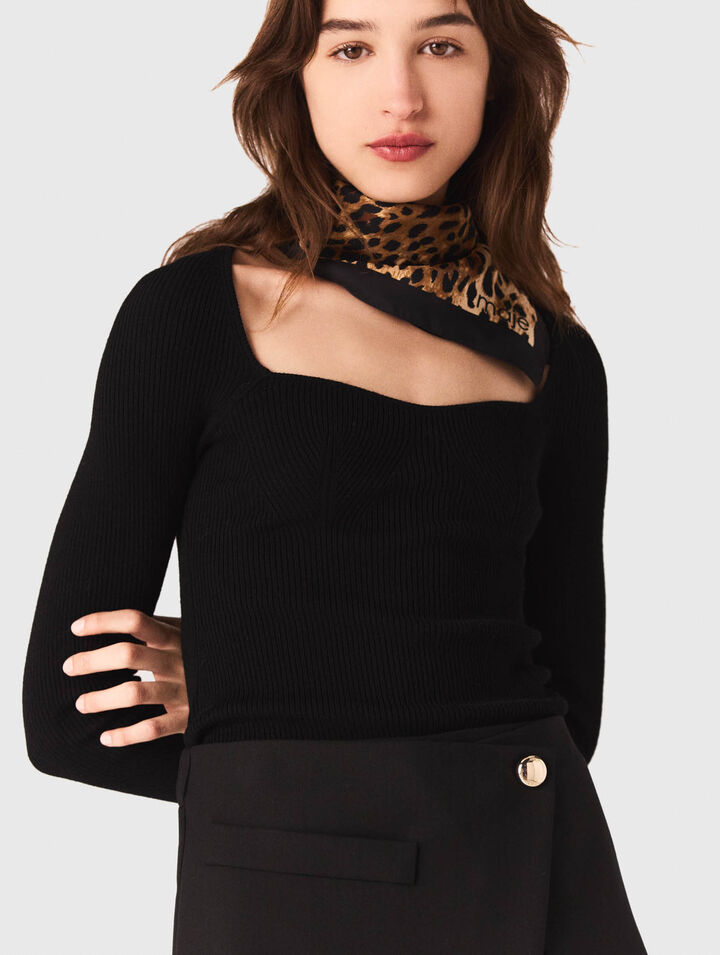 Rib knit jumper