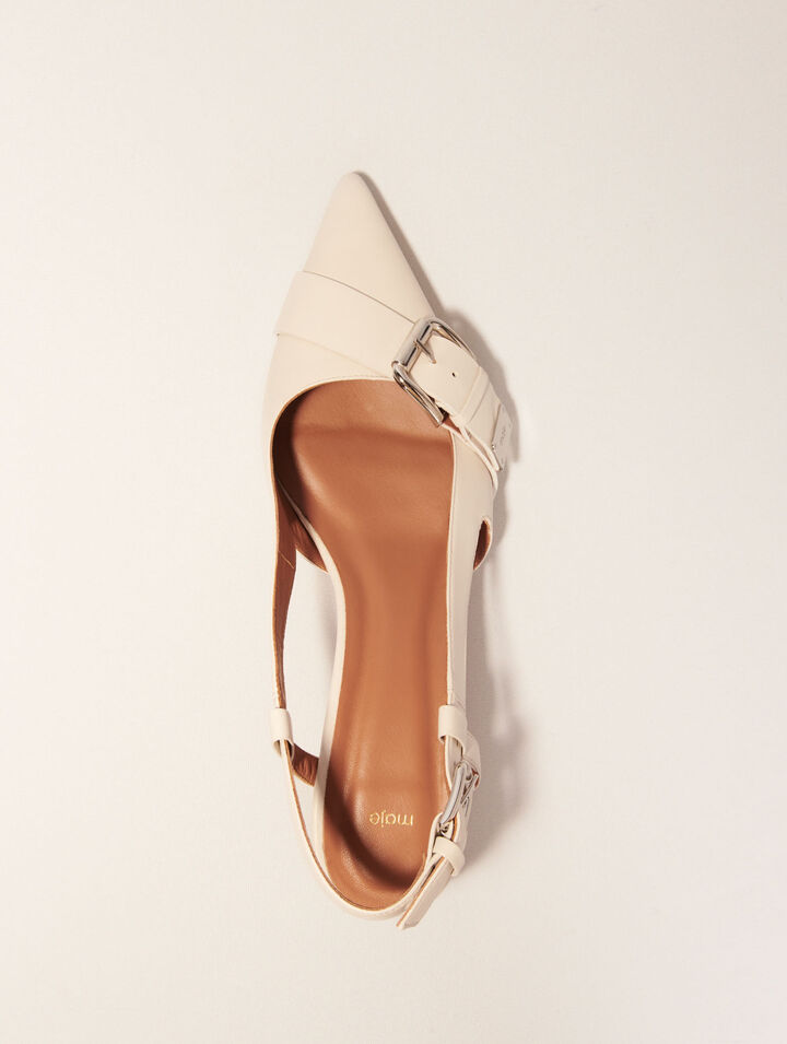 Double buckle slingback pump