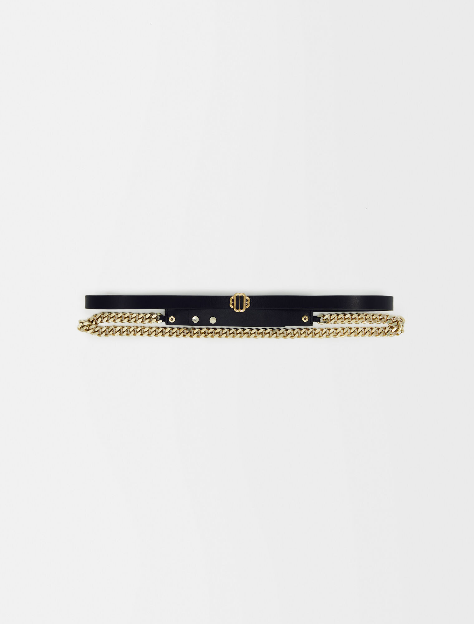 Leather belt and chains